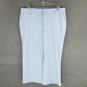 Talbots Pants Womens Sz 16‎ Petites Capri Cropped Powder Blue High Rise Casual